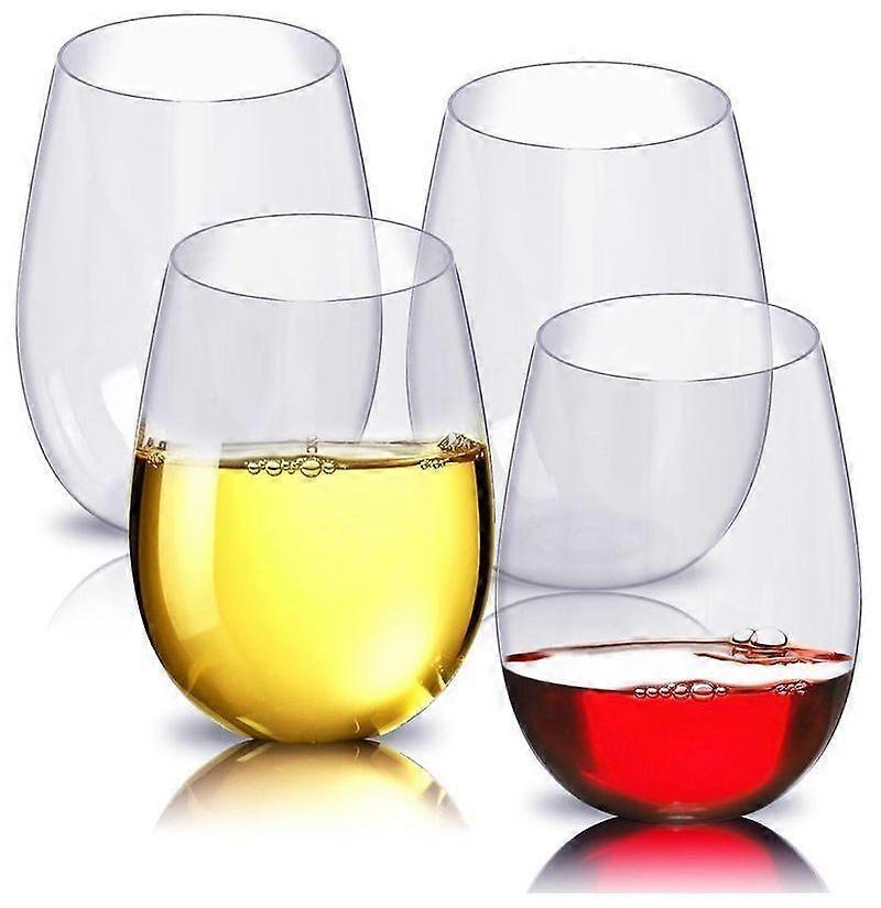 Stemless vinglass - sett med 4, uknuselig Tritan-plast