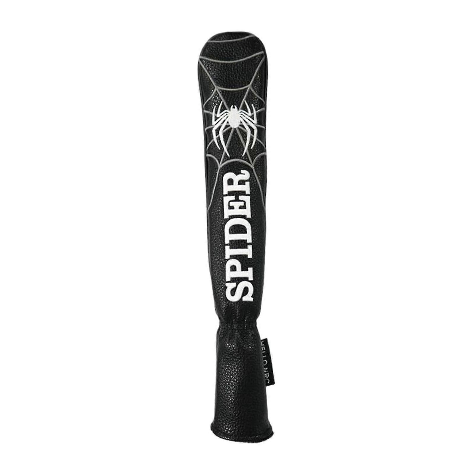 Golf Alignment Stick Cover Black PU Leather Protective Headcover 35x6.5cm Durable Design