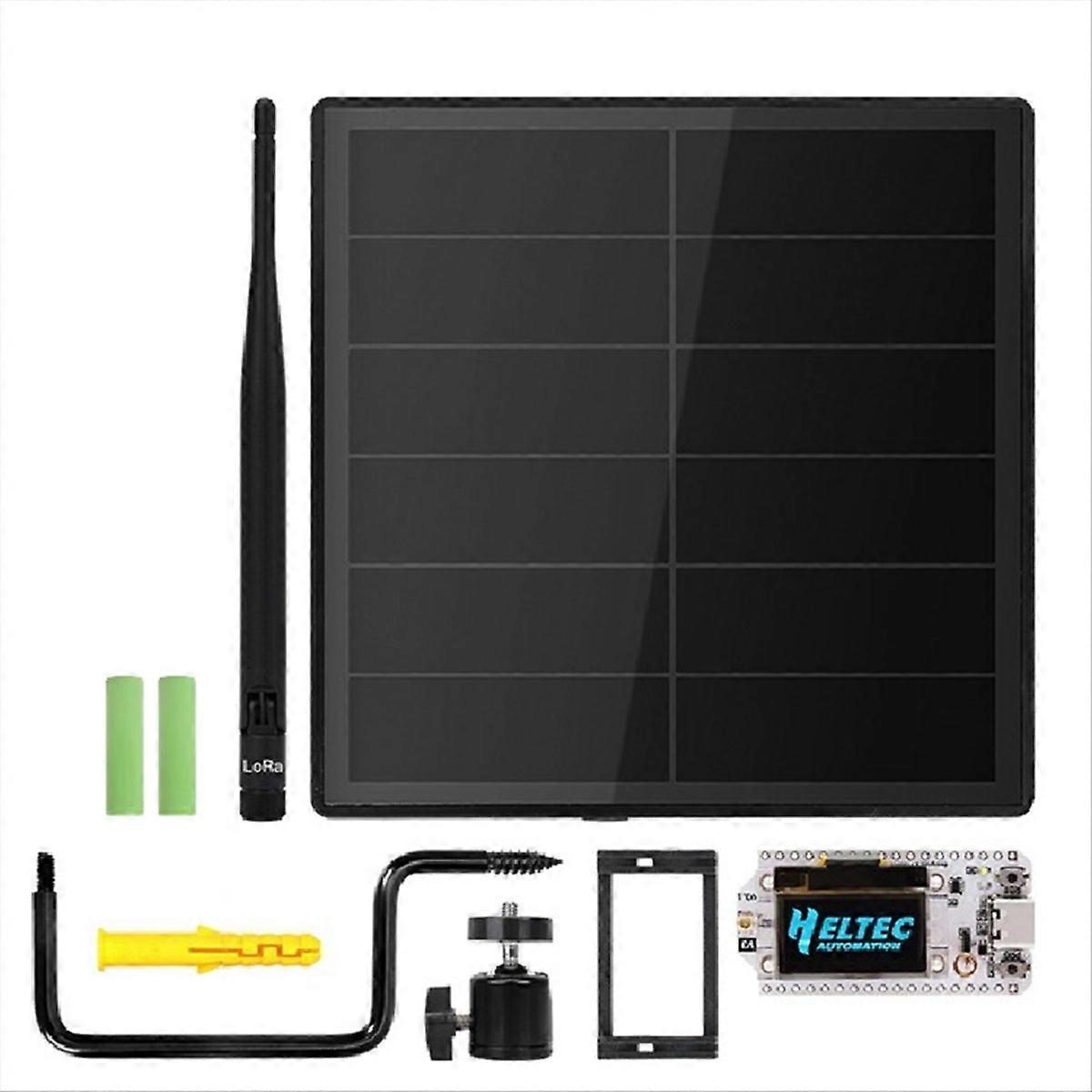 D5 Solar Node with 5V Solar Panel Heltec ESP32 LoRa 32 V3