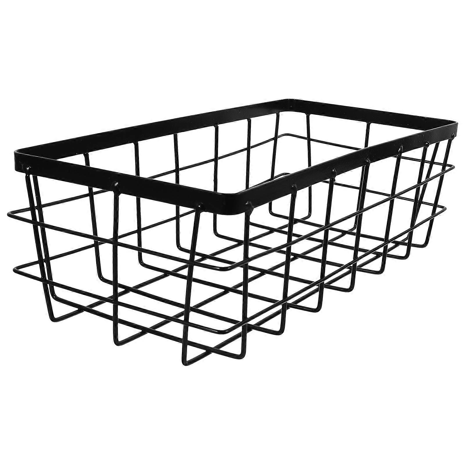 Metal Storage Basket Rectangular Wall Shower Shelf for Bathroom Use