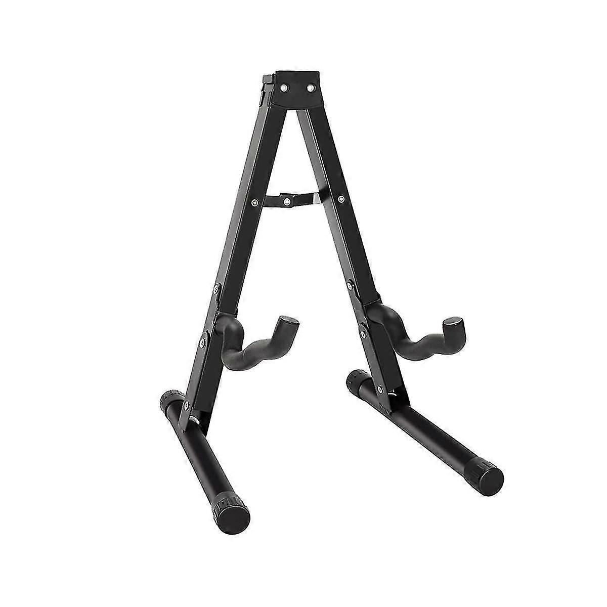 Metallgitarrställ Hopfällbart folkgitarrställ i trä, A-typ, vertikalt golvgitarrställ