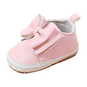 Bow Baby Sportskor för småbarn, halkfria, andningsbara, mjuka sular, lätta sneakers för flickor (rosa, 9–12 månader), kompatibla med aktiv lek