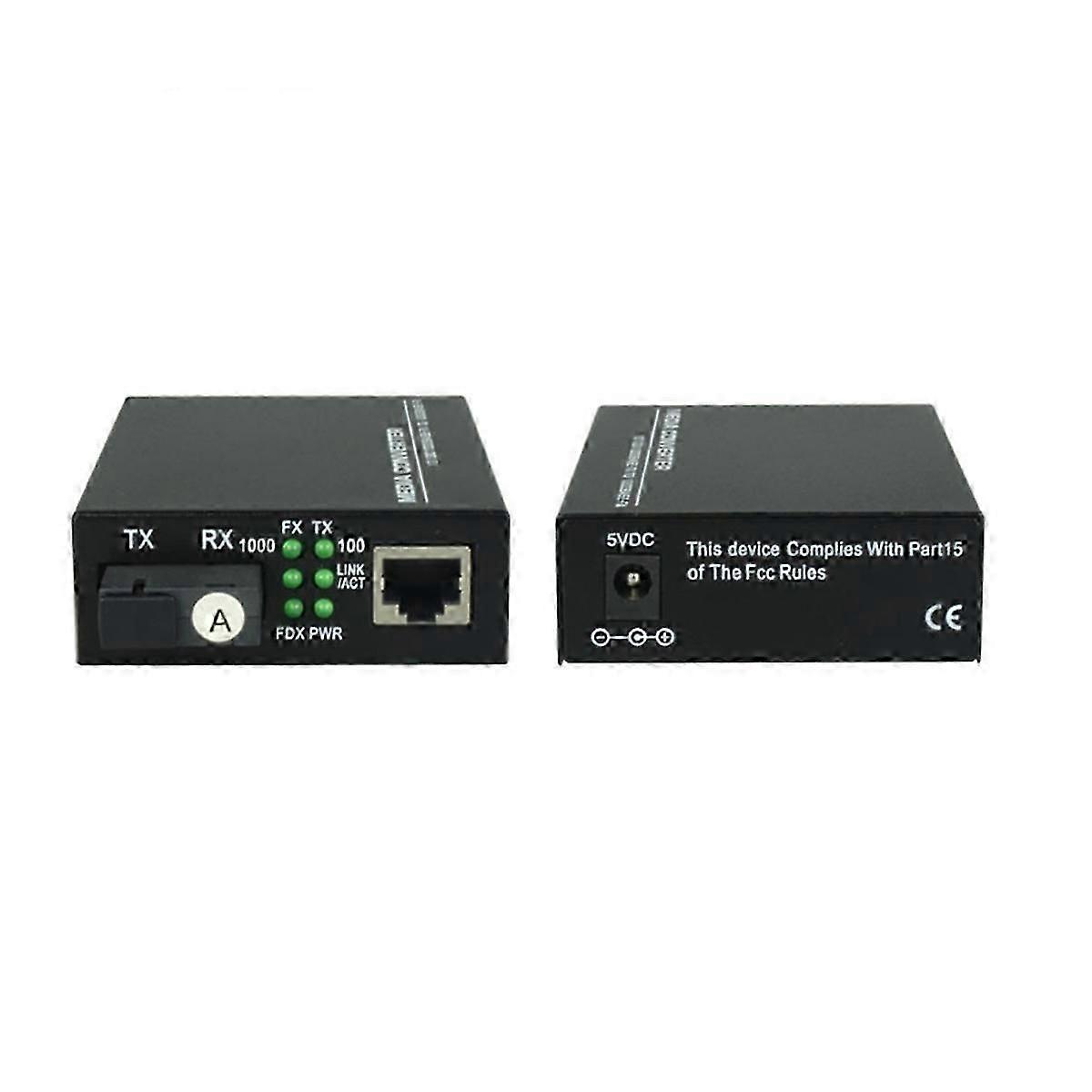 1Pair Media Ethernet Converter Transceiver UK Plug