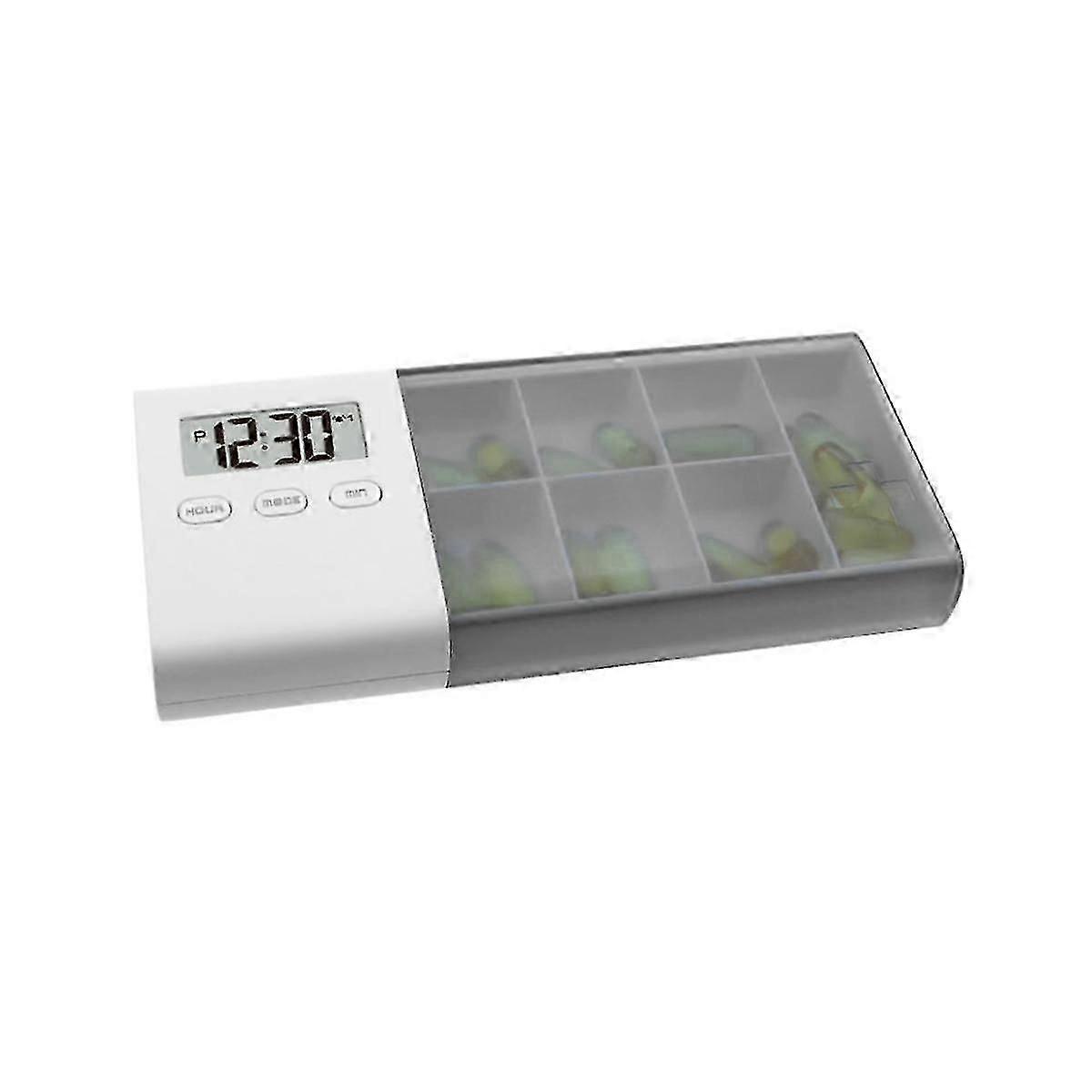 Pilulier à 7 compartiments avec alarme électronique (gris) - NBB