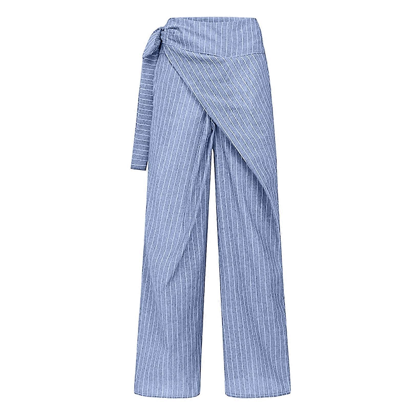 Calças largas e oversized com bolsos para viagens.