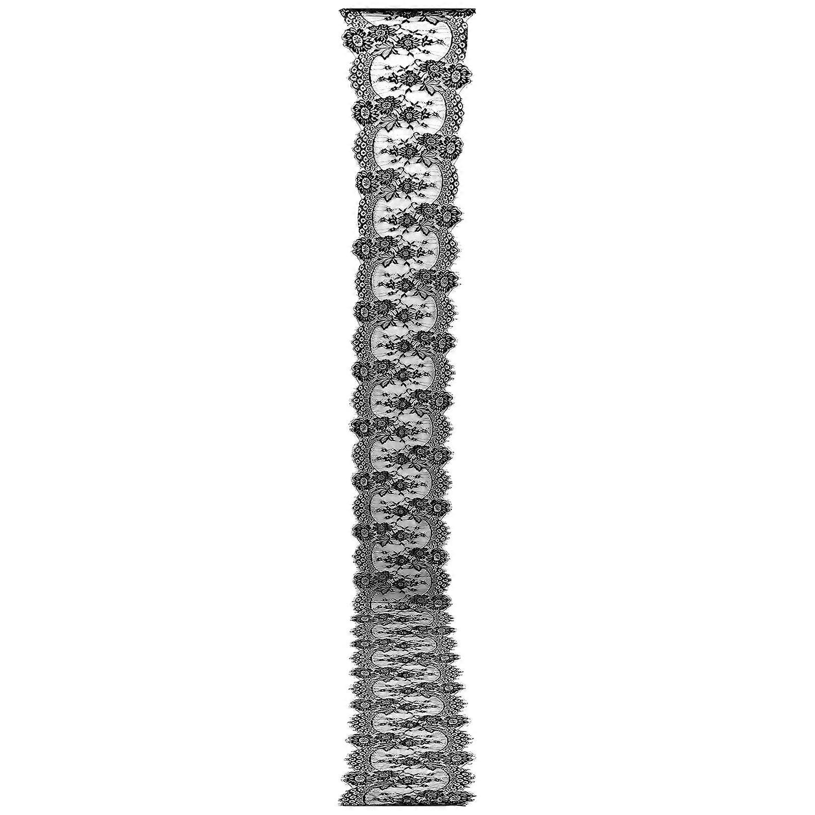 Black Lace Tablecloth Decorative Table Runner for Kitchen Setup