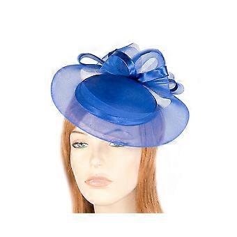 Royal blue custom made cocktail pillbox hat K4262RB