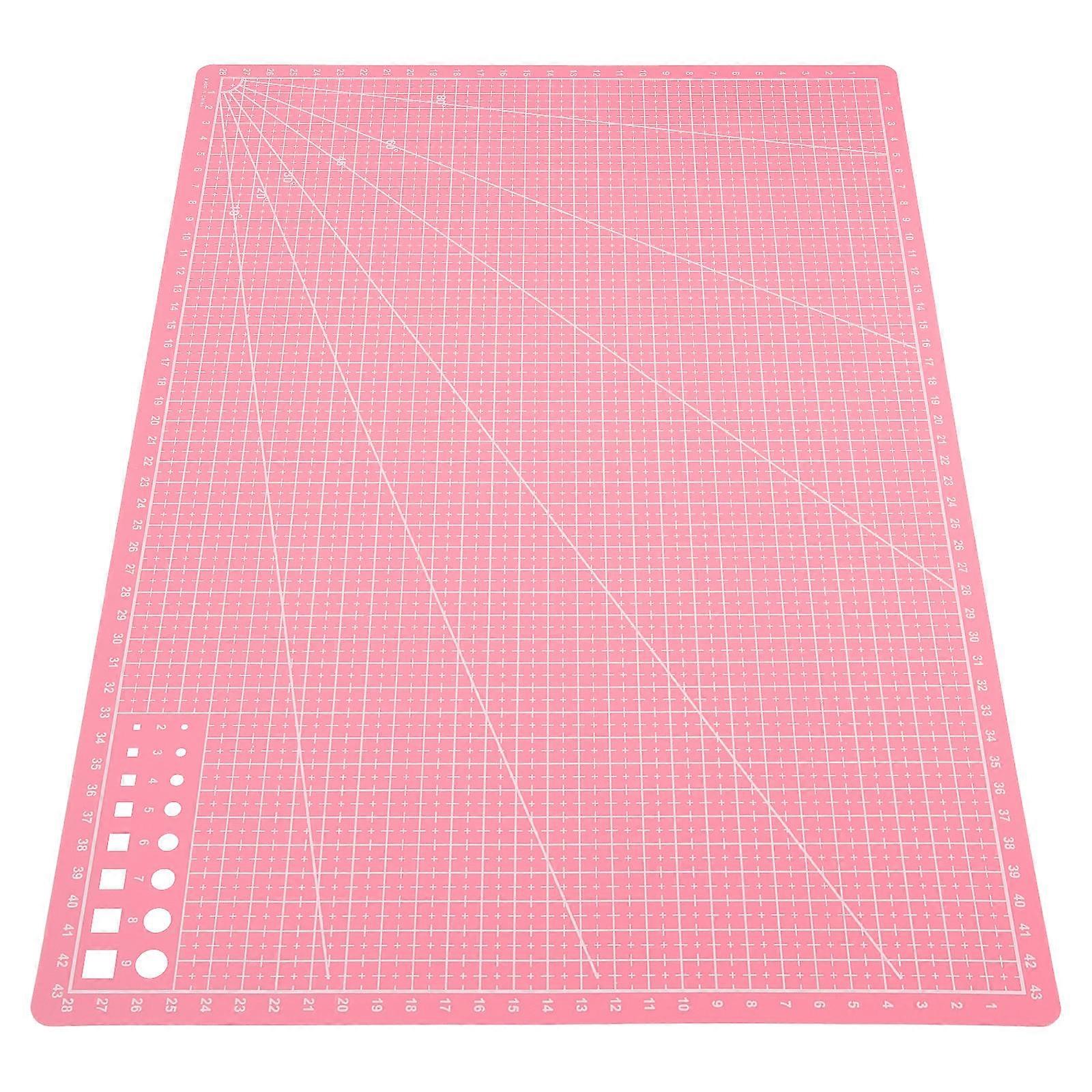 Craft Cutting Mat Reusable DIY Crafting Pad Protect Work Surface Rectangular Pink 1Pack