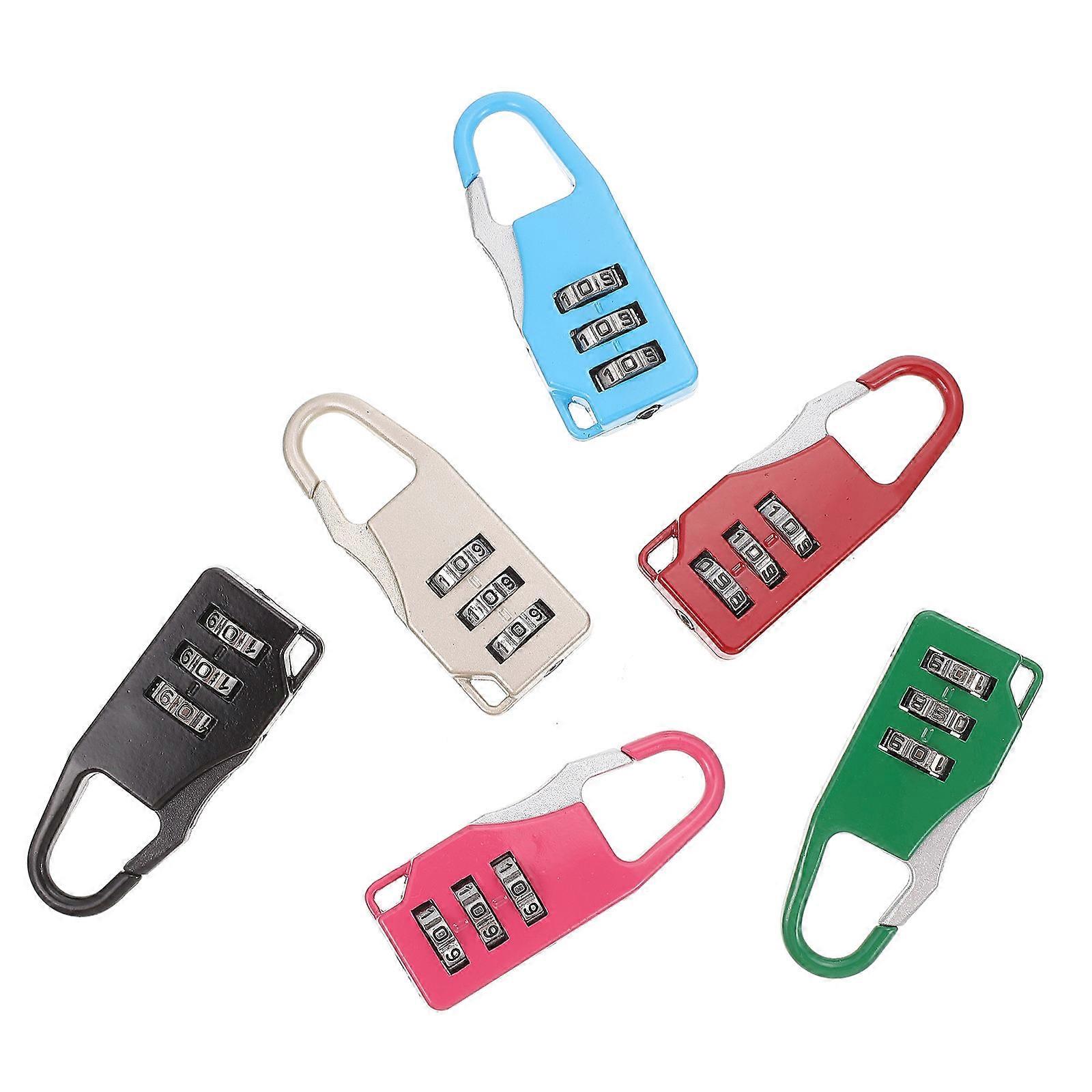 Password Lock Mini Digit Toolbox Lock for Home Use 6Pcs Multicolor Set