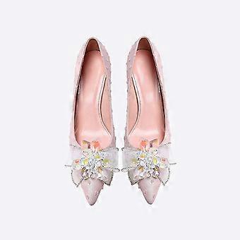Hebillas de zapatos con lazo de cristal, 2 unidades, clips para zapatos de mujer con lazo, diamantes de imitación y cristal para tacón alto.