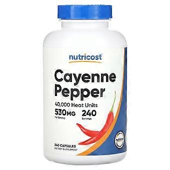 Nutricost, Cayenne Pepper, 40,000 Heat Units, 530 mg, 240 Capsules, 2-Pack