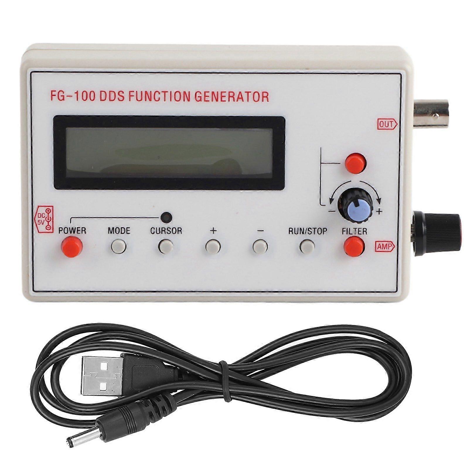 FG?100 DDS Function Generator Sine Frequency 1HZ?500KHz Counter Signal Source Generator Meter