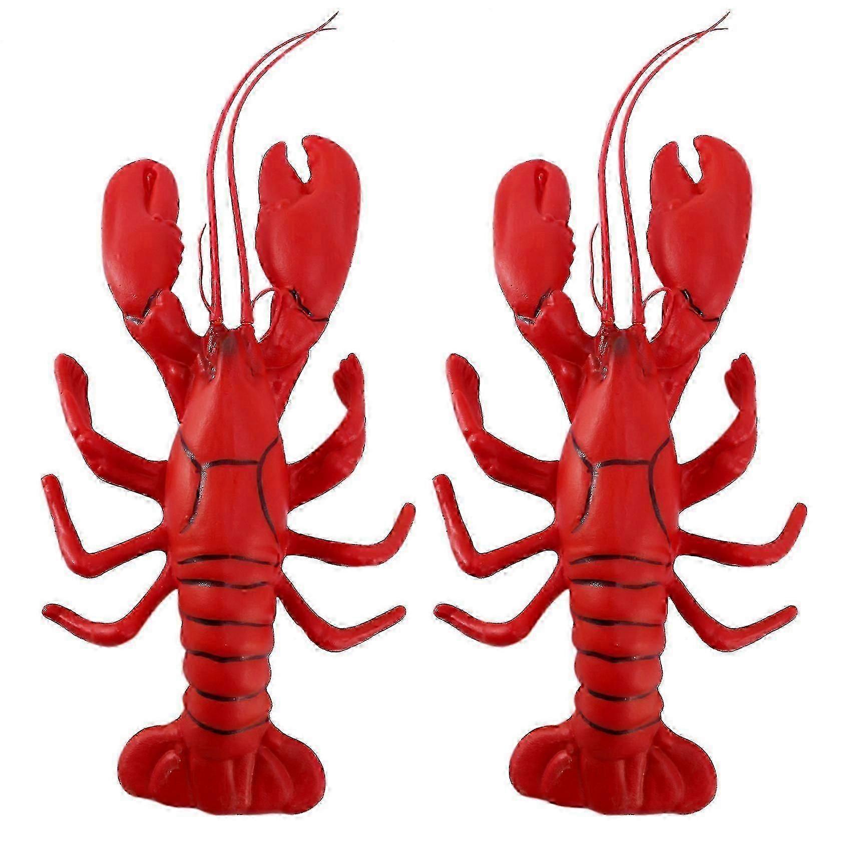 2pcs 12x5 Polegadas Grande Falso Modelo de Lagosta Artificial Marine Decoração