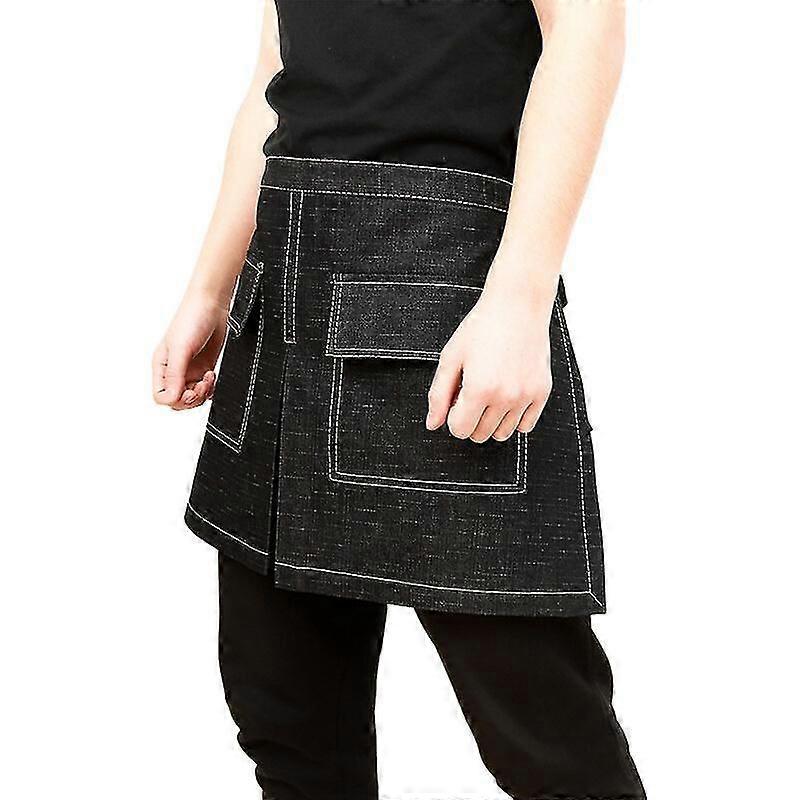Denim Half Body Work Apron (Black)