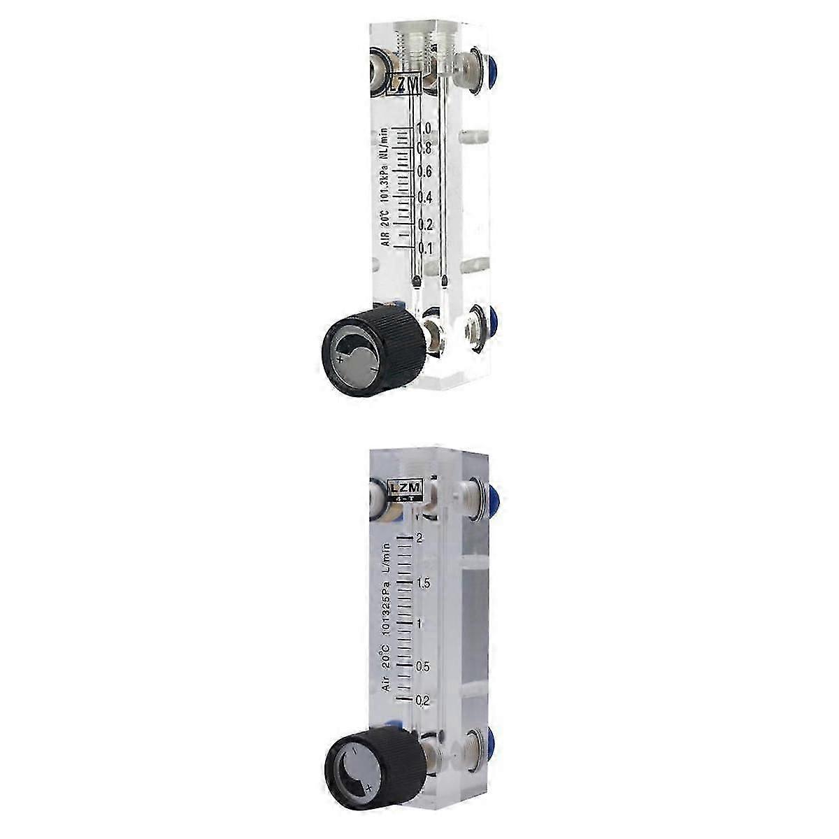 2pcs High-definition Accurate Oxygen Air Flowmeter Panel Type