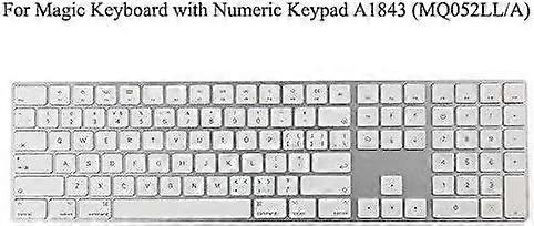 TPU Keyboard Cover Protector for 2017 Released Apple Magic Keyboard with Numeric Keypad US Layout A1843