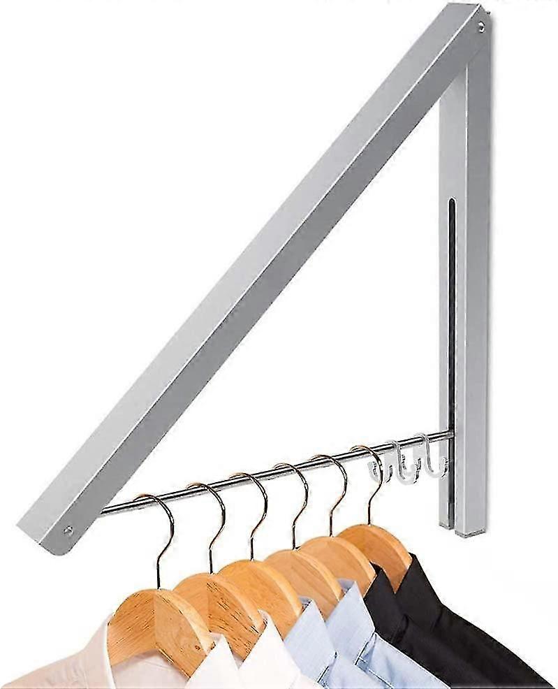 Clothes Rack Wall Mounted, Foldable Drying Rack, Detachable Clothes Rail