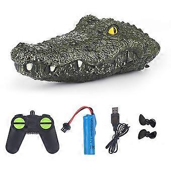 2.4GHz Remote Control Crocodile Head 4 Ways Summer Outdoor Pool Lake Pond RC Floating Crocodile Boat Educational Toy Toddlers Boys Girls Present