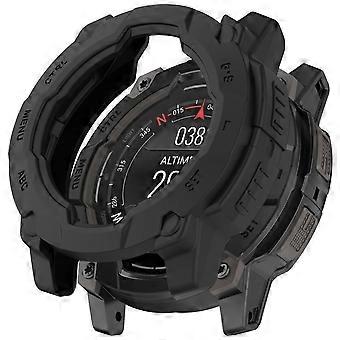 For Garmin Instinct 3 AMOLED / Solar 50mm Armor TPU Protective Case Cover Black