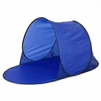 Pop-Up-Strandzelt, UV-Schutz-Sonnenschutz für Camping und Outdoor-Aktivitäten, blau-weiß, einfacher Aufbau