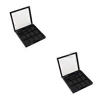 Refillable Empty Eyeshadow Palette with 12 Slots, Compact Magnetic Makeup Case for Travel