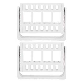 Lot de 2 prsentoirs pour forets  ongles 16 trous, bote de rangement pour ttes de meulage, blanc