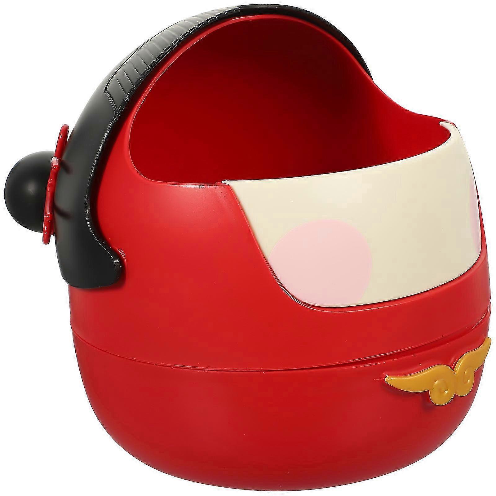 Creative Doll Shaped Trash Can for Desktop 2Pcs Small Storage Bin