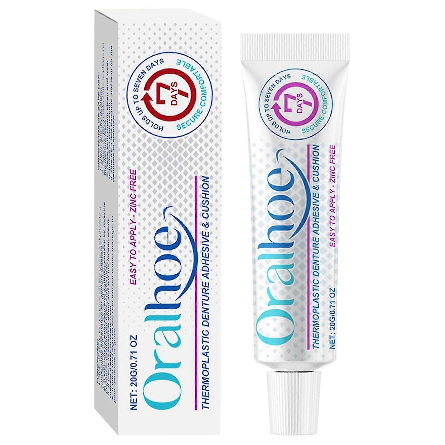 Long-Lasting Denture-Adhesive Comfortable Secure Denture-Grip for False Teeth