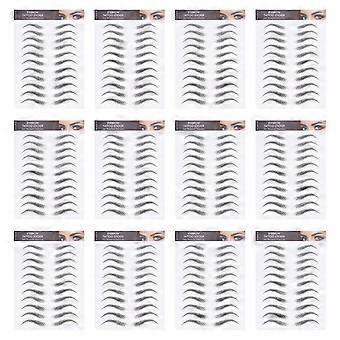12 Sheets Eyebrow Tattoos Stickers Eyebrow Transfers Stickers Shaping Sticker