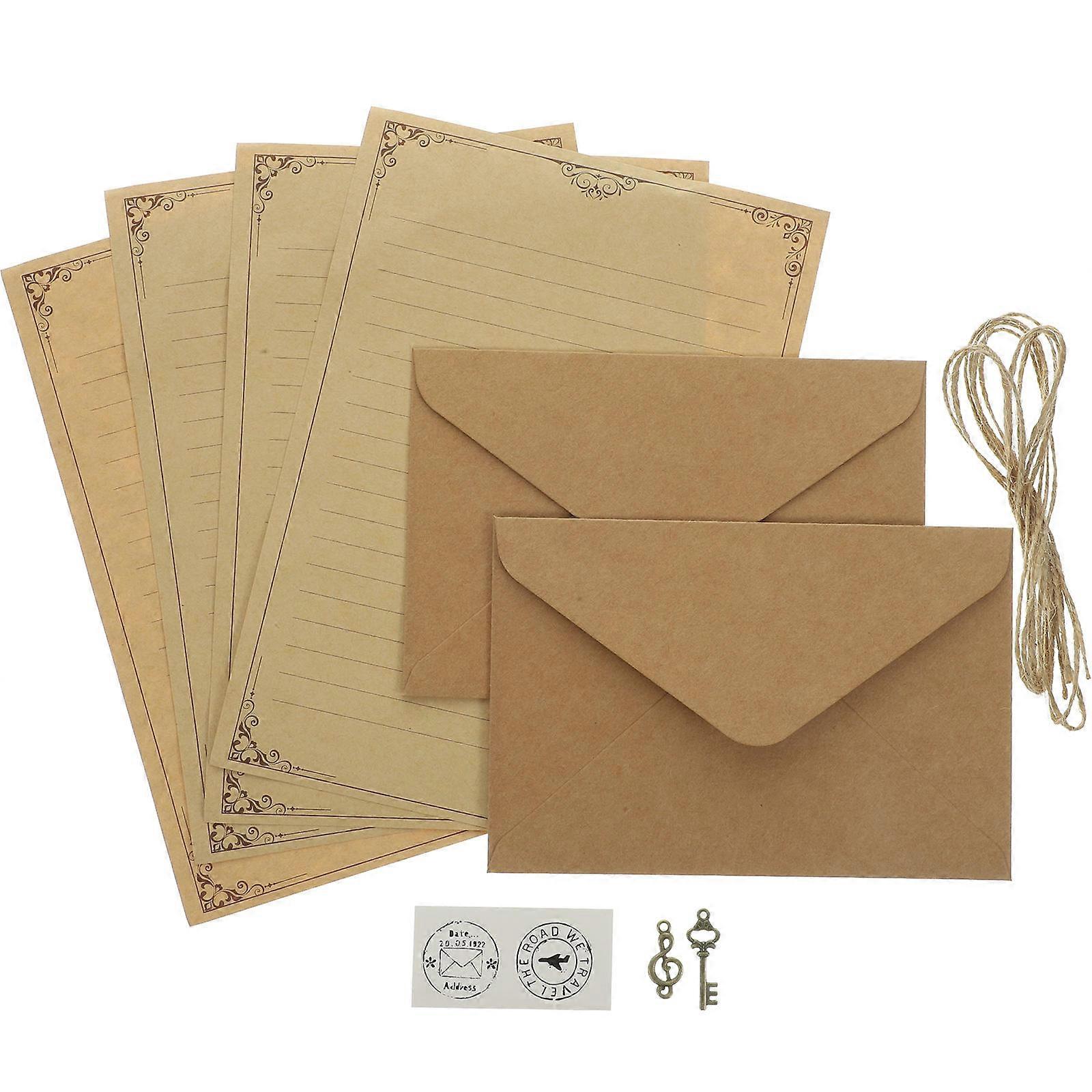 Retro Letter Writing Paper Set for Notebook Insert 2Sets