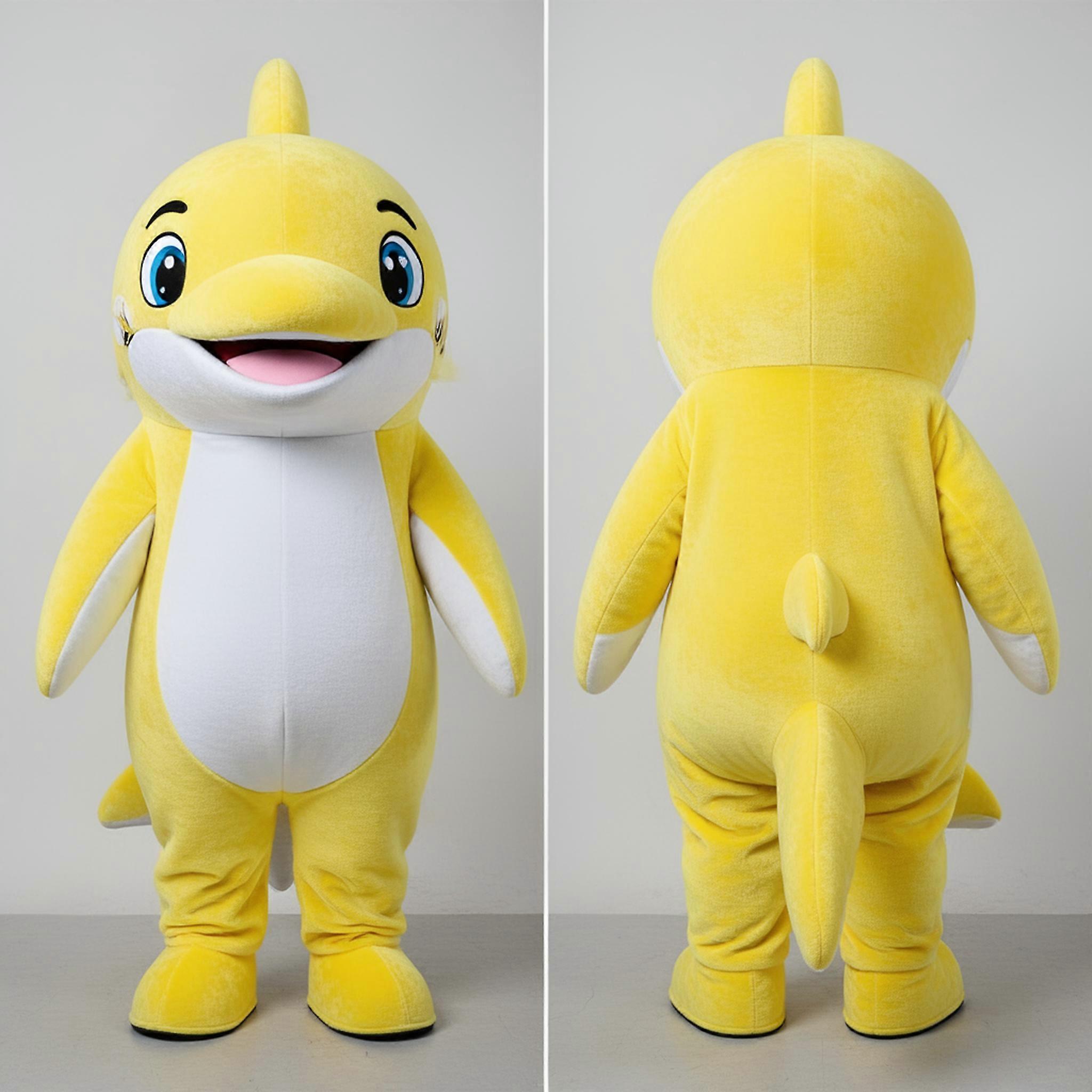 MASTICOT Lemon Yellow Playful Killer Whale Mascot