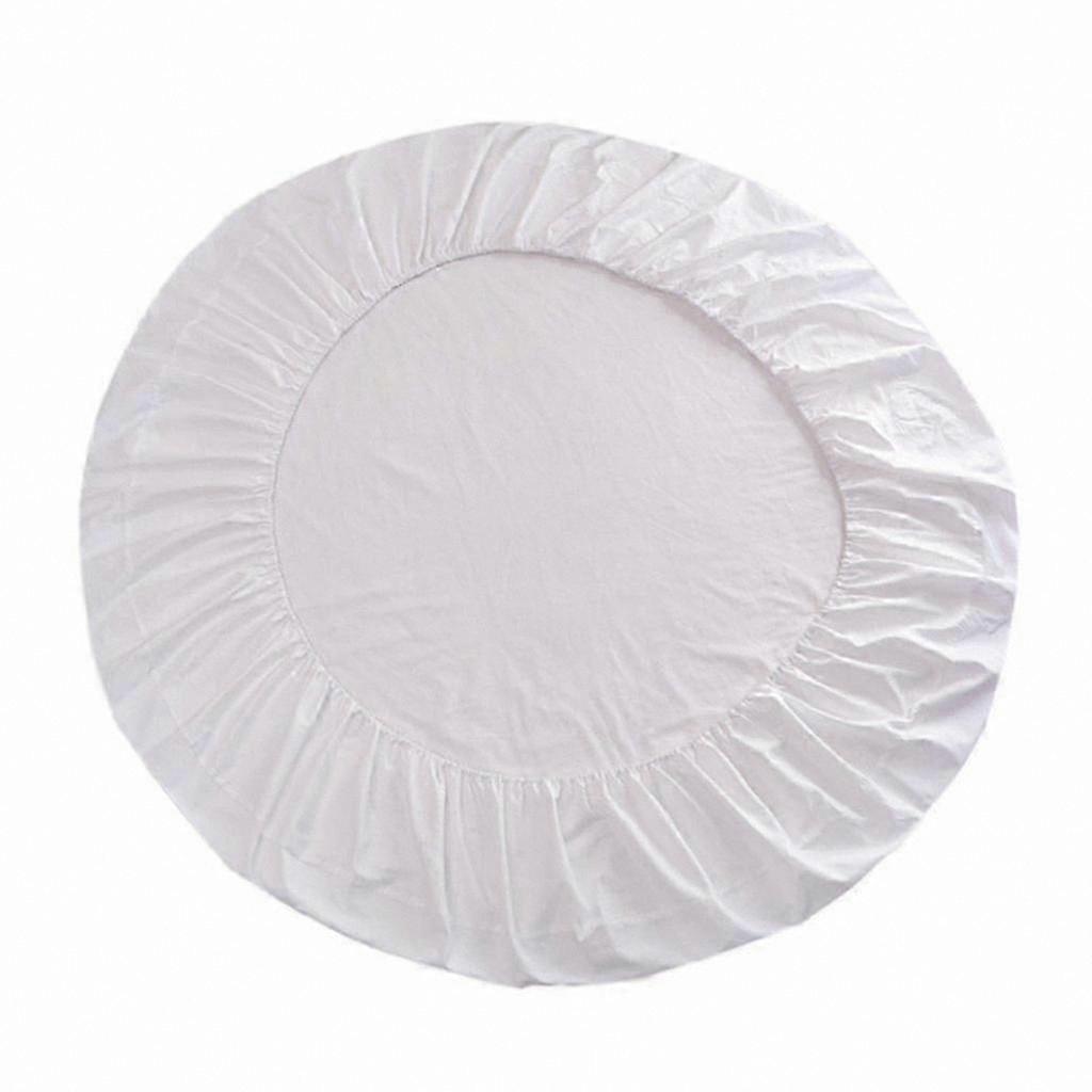 200cm Diameter Cotton Round Fitted Sheet