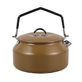 Outdoor Kettle 3Pcs Multi-Function Kettle Perfect For Camping Hiking Outdoor Activities Rectangular Coffee Color Certified