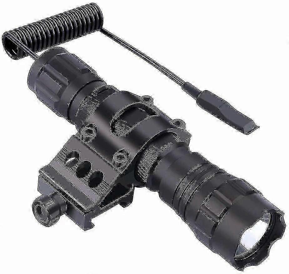 Tactical Led Torch 1 Torch Mode With Push Button Switch And 45 Mounting Rail Side Offset Ring fresh