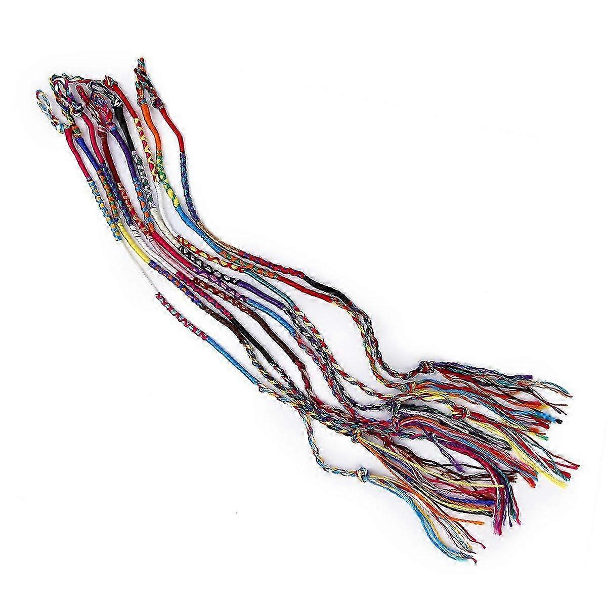 27Pcs Friendship Wrist Bracelets Multicolor Braided Thread Gift Use