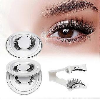2 paar herbruikbare magnetische wimpers in cat-eye stijl met applicator. Geen lijm nodig.