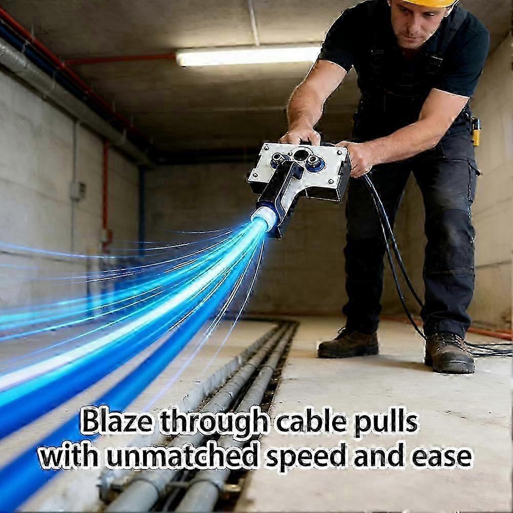 2pcs Cable Pulling Tool, Automatic Threading Device, Compatible with Most Electric Drills, Heavy Duty Metal Construction