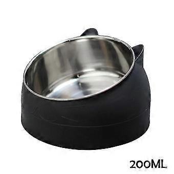 200/400/800ml Pet Cat Bowl Raised No Slip Stainless Steel Tilted Feeder Bowls