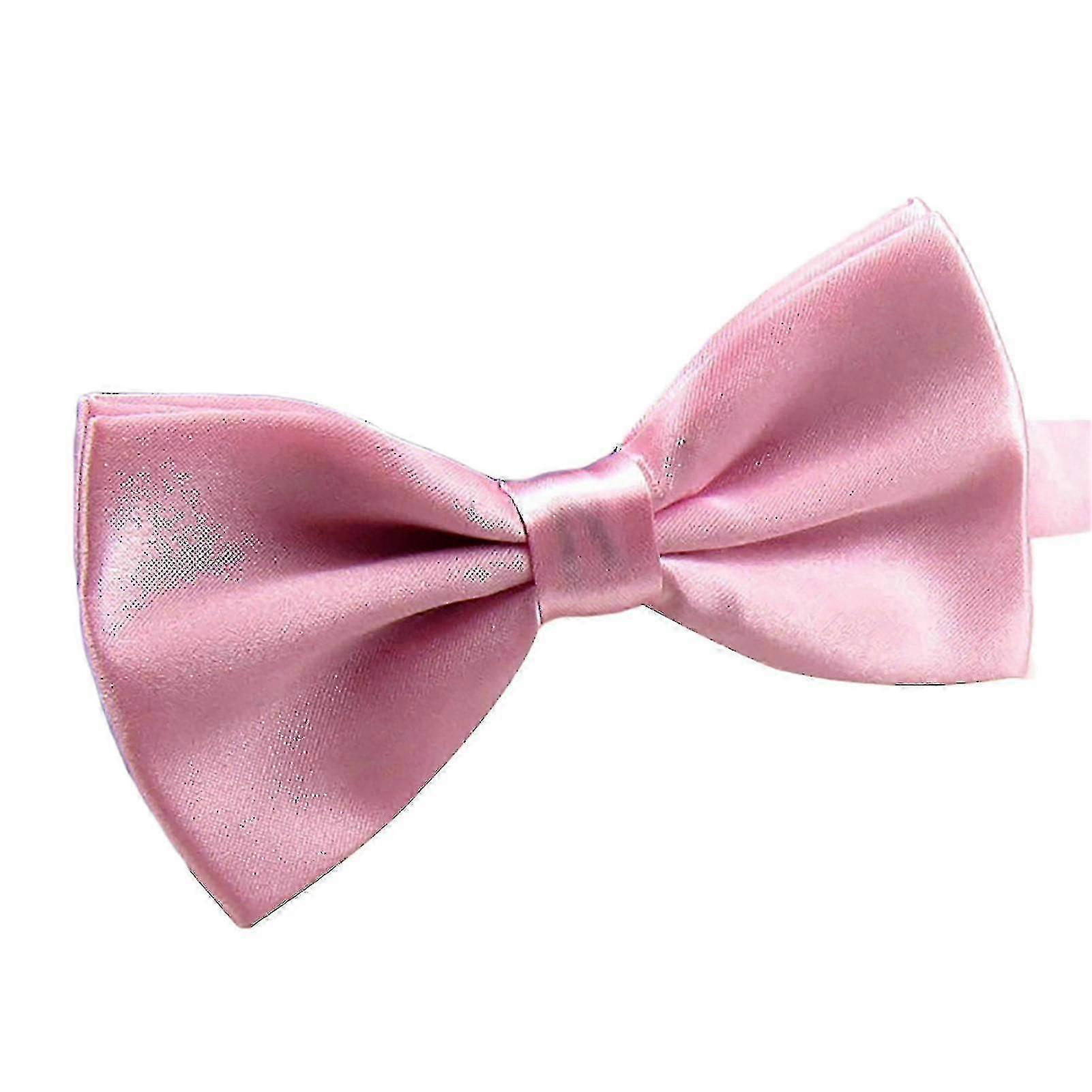 Solid Color Polyester Fiber Bow Tie, Pre-Tied & Adjustable, Suitable for Formal Occasions YM