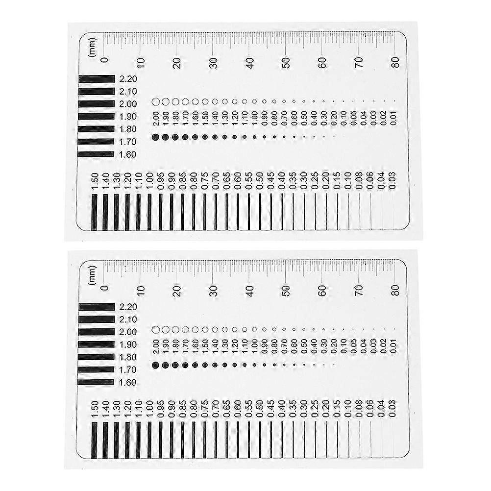 Transparent Line Width Measurement Ruler