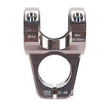 31.8mm Mountain Bike Stem Aluminum Alloy Lightweight DIY Short Handlebar Stem for Replacement TitaniumYMQX)
