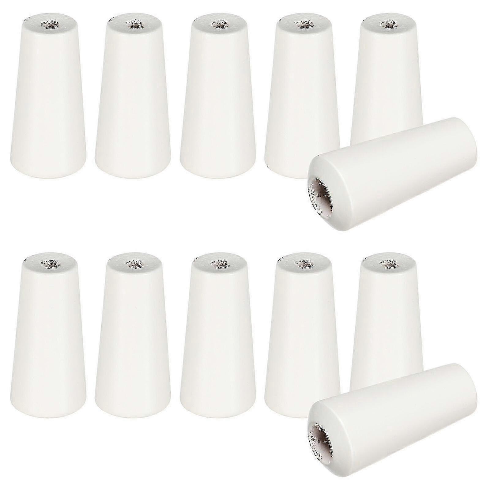 White Wooden Blind Pull Knobs 12 Pcs