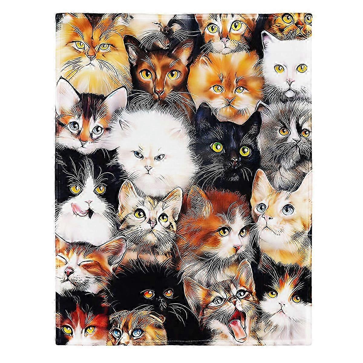 Cute Cat Design Micro Flannel Blanket