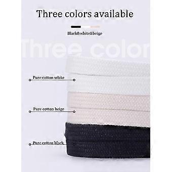 Shoelaces for Shoes Canvas Classic White Double Thicken Weave Cotton Shoelace Flat Women's Sneakers Shoe Laces Sport Strings