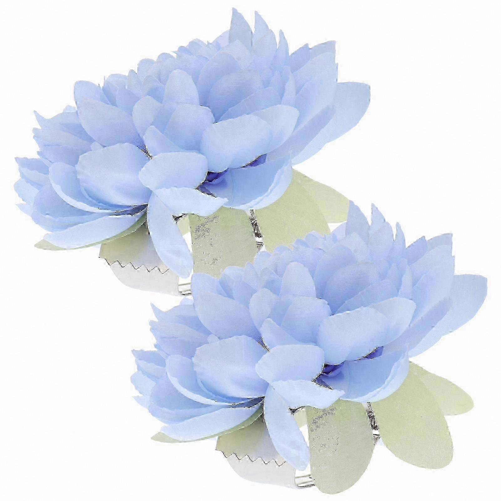 2-Pack Flower Curtain Clips with Tiebacks compatible with Window Drapes SI