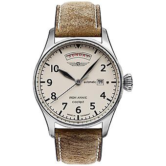 Iron Annie cockpit Automatic Analog Man Watch with Cowskin Bracelet 5164-3
