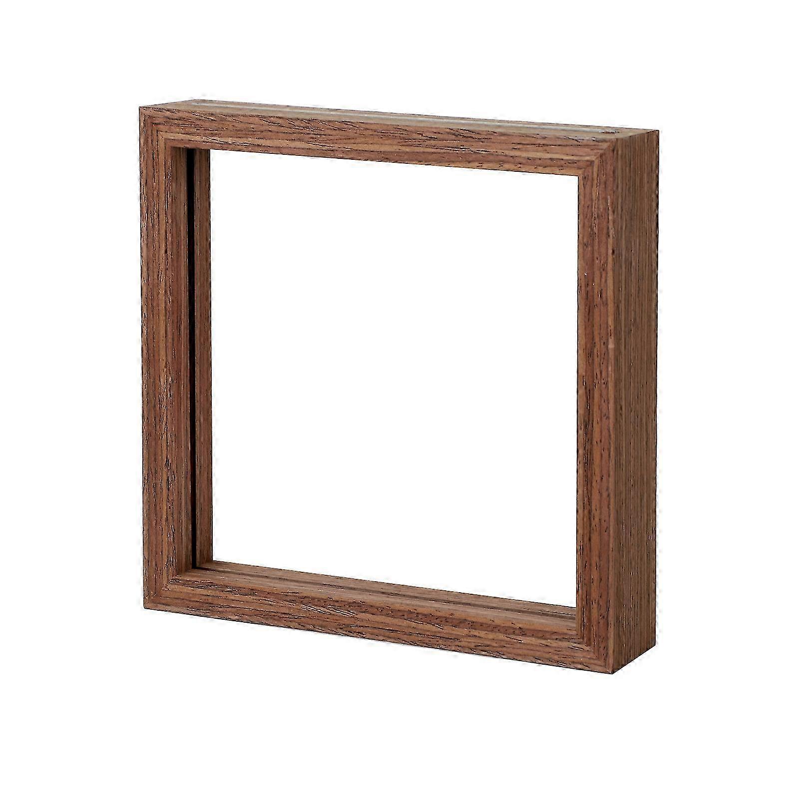 Walnut Glass Specimen Frame 14cm