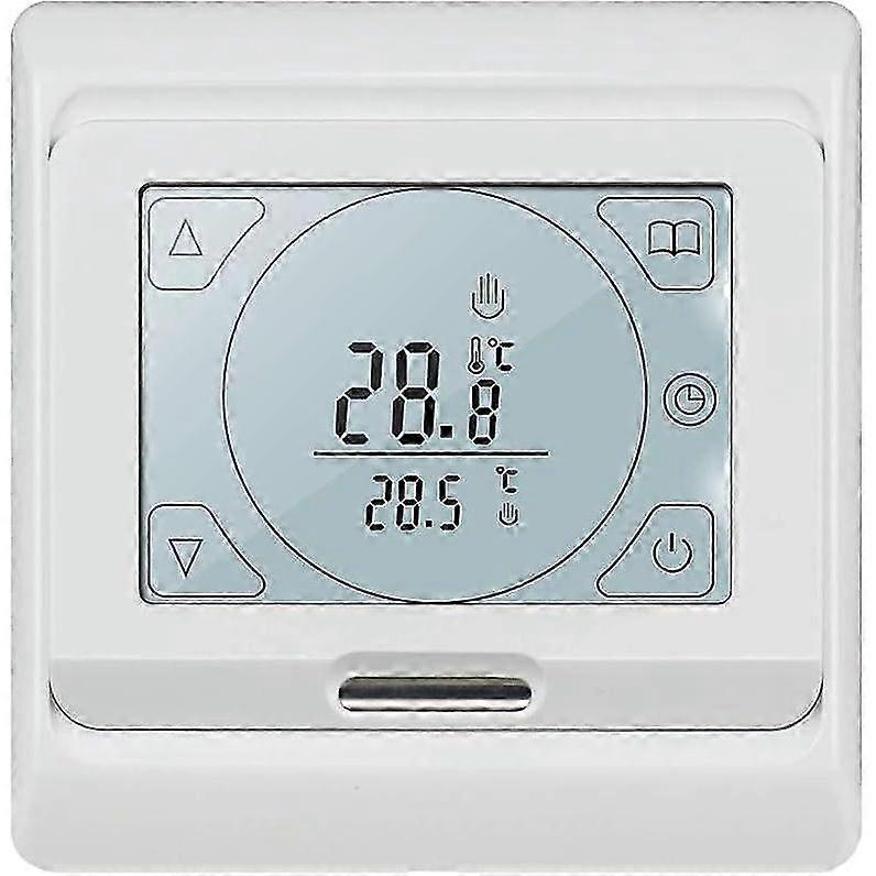 Programmable Electric Floor Heating Thermostat 16A with Sensor, Digital Underfloor Heating Regulator, LCD Touch Screen dkcf