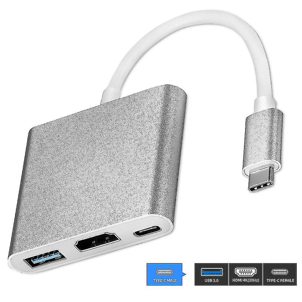 Usb C Hub, Ultra Slim Type C Hub Adapter, Usb-c Power Delivery Ports