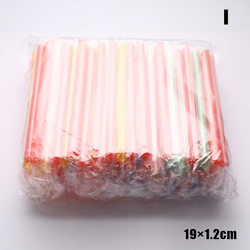 100pcs קשיות פלסטיק מילקשייק תה בועה חד פעמי רחב שתיית קשית גדולה